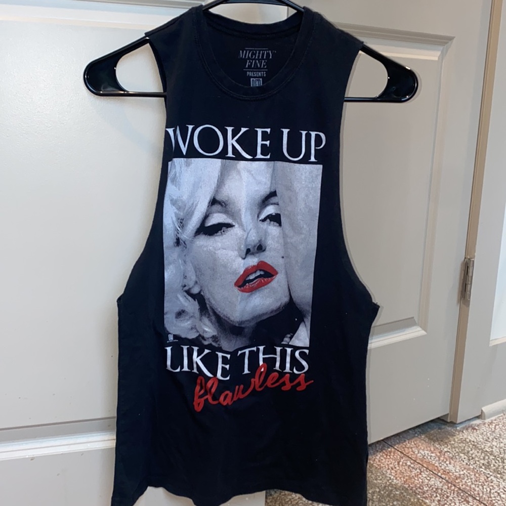 “Woke up like this flawless” tank top
